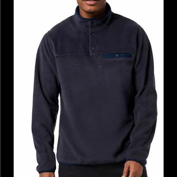 NWOT 32 Degrees Navy Blue Fleece Pullover Jacket Sweater - Picture 1 of 13